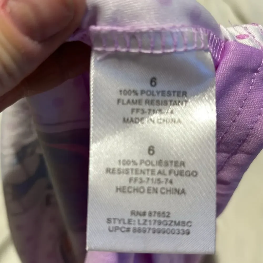LOL Surprise 6 💯 polyester silkie feel lol doll nightgown nwot purple polka dot